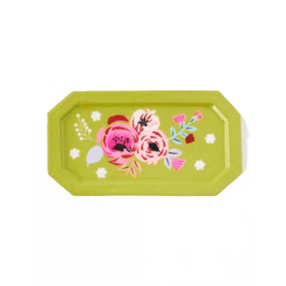 NEW ONE HUNDRED 80 DEGREES floral trinket tray in olive